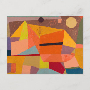 Vintage Farbige Wasserfarben-Landschaft Abstrakt Postkarte