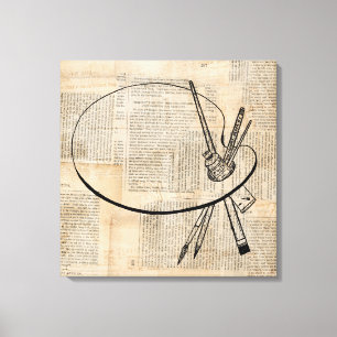 Vintage Farbpalette Leinwanddruck