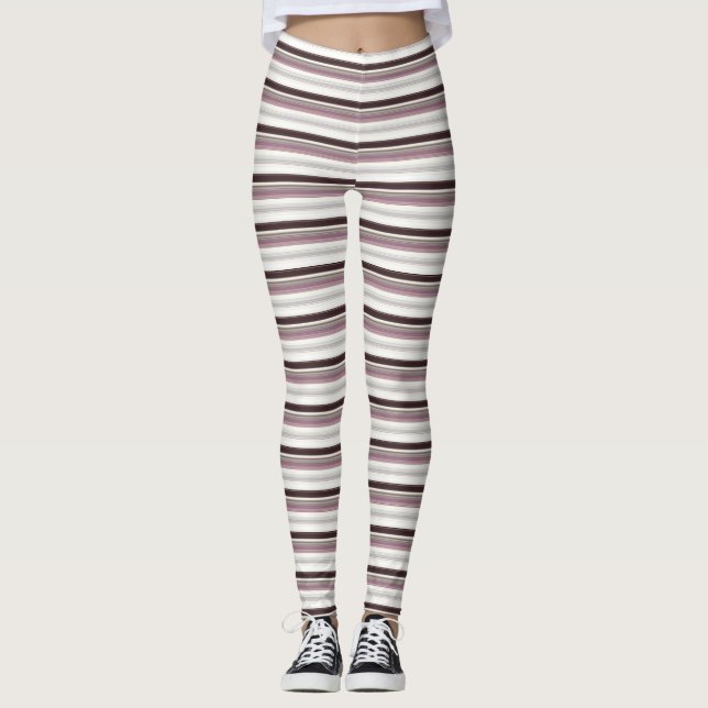 Vintage Farbstreifen Leggings (Vorderseite)