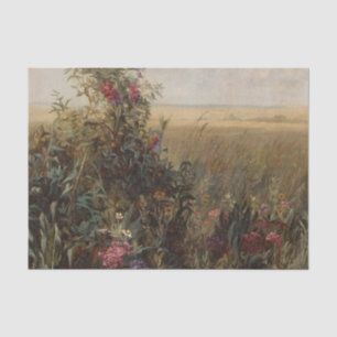 Vintage Farbwiese mit Wildblumen Design Seidenpapier