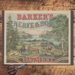 Vintage Farm Animal Typography Ephemerad Seidenpapier