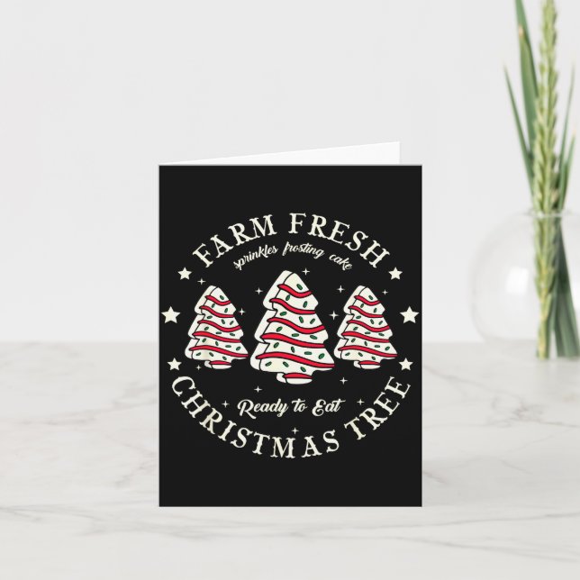 Vintage Farm Fresh Christmas Tree Cookies Holiday  Karte (Vorderseite)