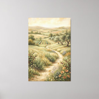 Vintage Farm Landscape Wall Art Canvas Print Leinwanddruck