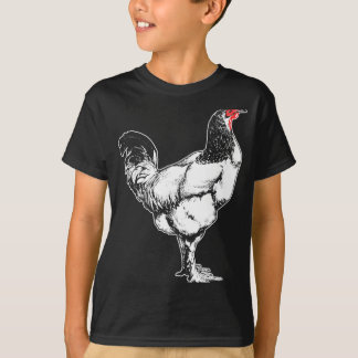 Vintage Farm Rooster Minimalist Hühnerdesign _4  T-Shirt
