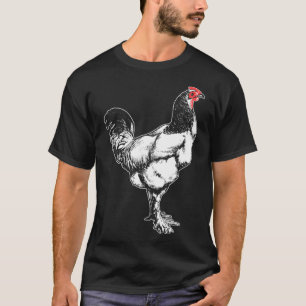 Vintage Farm Rooster Minimalist Hühnerdesign _4 T-Shirt