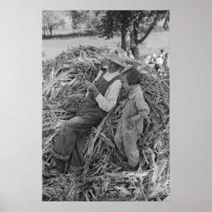 Vintage Farm Security Administration Print Poster