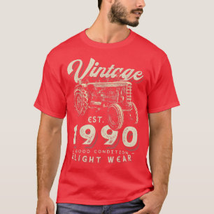 Vintage Farmer Tractor gegründet 1990 32. Geburtst T-Shirt