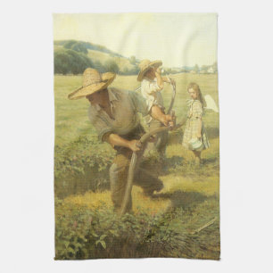 Vintage-Farmer, Zurück auf den Hof von NC Wyeth Geschirrtuch