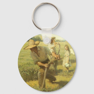 Vintage Farmers, Zurück auf die Farm von NC Wyeth Schlüsselanhänger