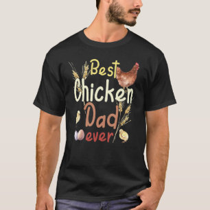 Vintage Farmhouse Aquarell Bester Hühner-Vater Dad T-Shirt