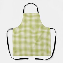 Vintage Farmhouse Gingham, Grün & Beige