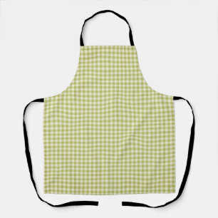 Vintage Farmhouse Gingham, Grün & Beige Schürze