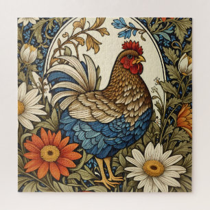Vintage Farmhouse-Henne und Gänseblümchen Puzzle