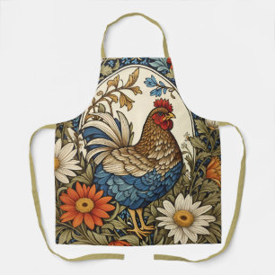 Vintage Farmhouse Huhn und Gänseblümchen Schürze