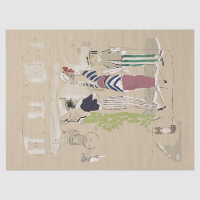 Vintage Fashion Lady Decoupage Seidenpapier (Vorderseite)