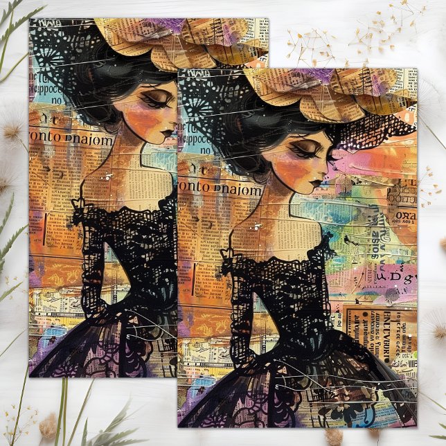 VINTAGE FASHION SEIDENPAPIER (VINTAGE FASHION WOMAN DECOUPAGE TISSUE PAPER)