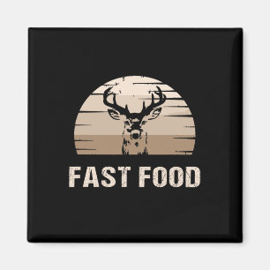 Vintage Fast Food Hunter Hirsche Jagen Magnet