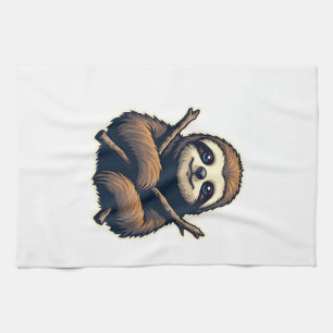 Vintage-Faulheit-Emblem-Prägung-Shirt Geschirrtuch