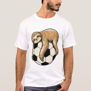 Vintage Faultier Fußball Cute Tier Shirt Design