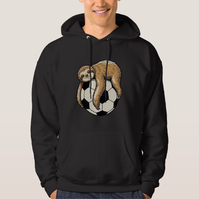 Vintage Faultier Fußball Cute Tier Shirt Design (Vorderseite)