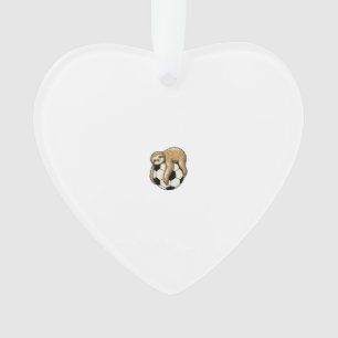 Vintage Faultier Fußball Cute Tier Shirt Design Ornament