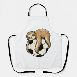 Vintage Faultier Fußball Cute Tier Shirt Design Schürze
