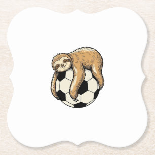 Vintage Faultier Fußball Cute Tier Shirt Design Untersetzer