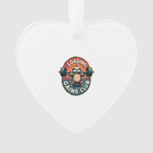 Vintage Faultier Gym Humor Muskeln Installieren T- Ornament