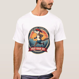 Vintage Faultier Läufer Lustiger Renntag Grafik 2 T-Shirt