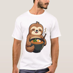 Vintage Faultier Ramen-Nudel-Liebhaber-Kunst 2 T-Shirt
