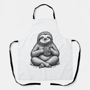 Vintage-Faultier-Strick-Stickerei-Shirt-Design_1 Schürze