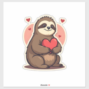 Vintage Faultier Valentinstag Süß Retro Liebesdesi Aufkleber