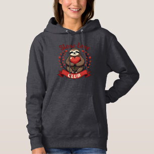 Vintage Faultier Valentinstag Süßes Herz Hände Kun Hoodie