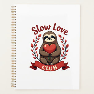 Vintage Faultier Valentinstag Süßes Herz Hände Kun Planer