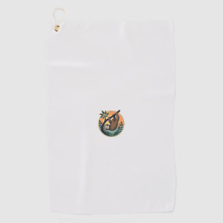 Vintage Faultier Vektor Retro-Wildlife-Abzeichen 2 Golfhandtuch