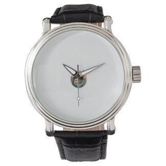 Vintage Faultier Vektor Retro-Wildtier-Abzeichen 2 Armbanduhr