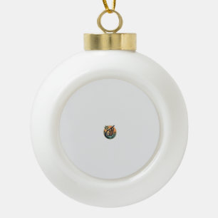 Vintage Faultier Vektor Retro-Wildtier-Abzeichen 2 Keramik Kugel-Ornament