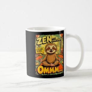 Vintage Faultier Yoga Lustig Retro Comic Meditatio Kaffeetasse