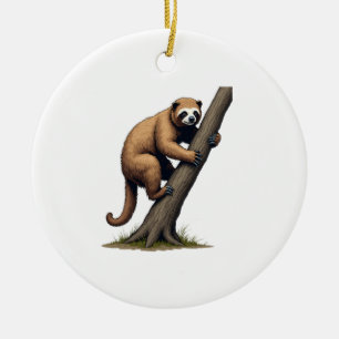 Vintage Faultier-Zeichnung Wildlife-Grafik (2) Keramik Ornament