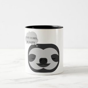 Vintage-Faultier-Zitat Zweifarben-Kaffeetasse Zweifarbige Tasse
