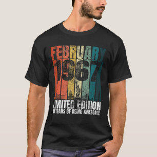 Vintage Februar 1967 Geburtstagsgeschenke 54 Jahre T-Shirt