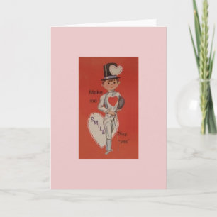 Vintage-Fecht Valentinstag-Grußkarte Feiertagskarte