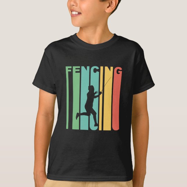 Vintage fechtende Grafik T-Shirt (Vorderseite)