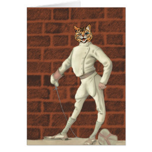 Vintage fechtende Katze