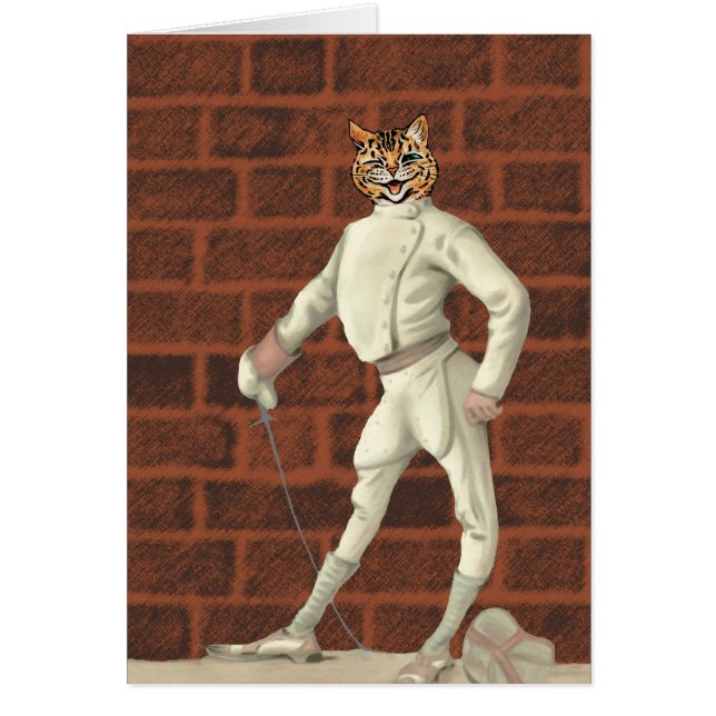 Vintage fechtende Katze (Vorne)