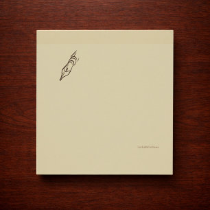 Vintage-Feder - Dark Academia Minimalistische Bibl Post-it Klebezettel