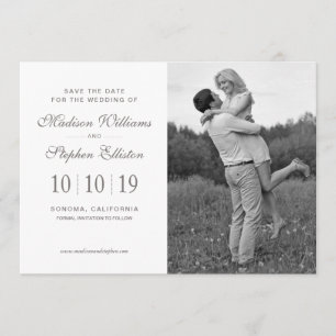 Vintage Feder- und Blumenmuster - Save the Date