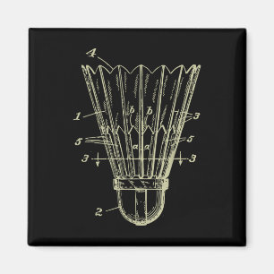 Vintage Federball-Shuttle-Blueprint-Patent Magnet