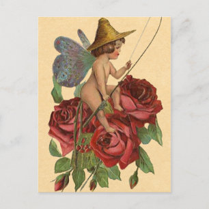 Vintage Fee Postkarte