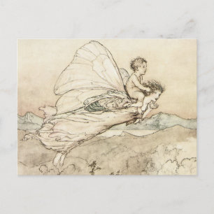 Vintage Fee Postkarte
